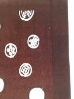 Antique Japanese Katagami Kimono Paper Stencil Katazome Round Food Design 4Y650