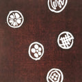 Antique Japanese Katagami Kimono Paper Stencil Katazome Round Food Design 4Y650