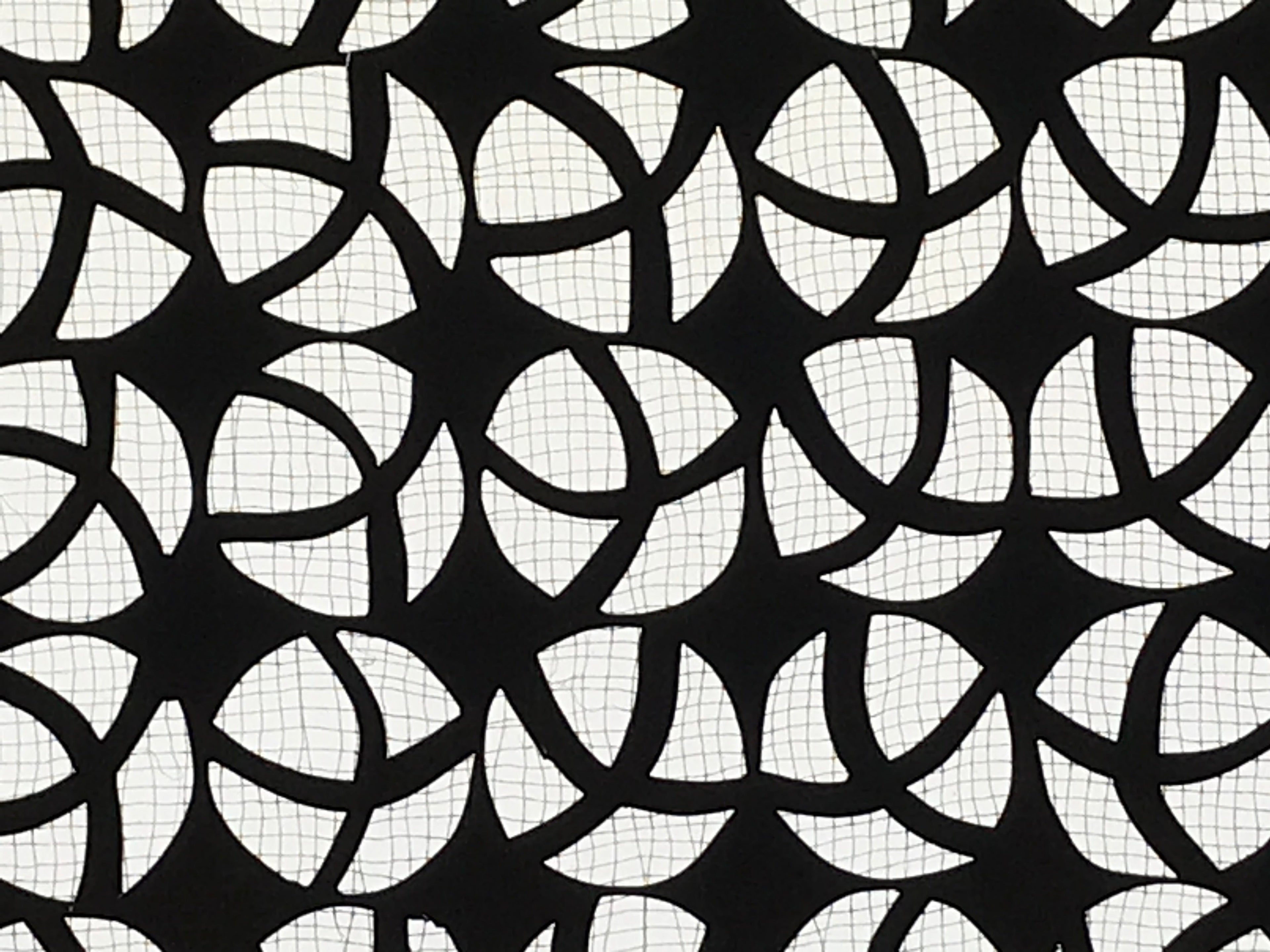 Antique Japanese Katagami Kimono Paper Stencil Katazome Round Geometric 4Y527