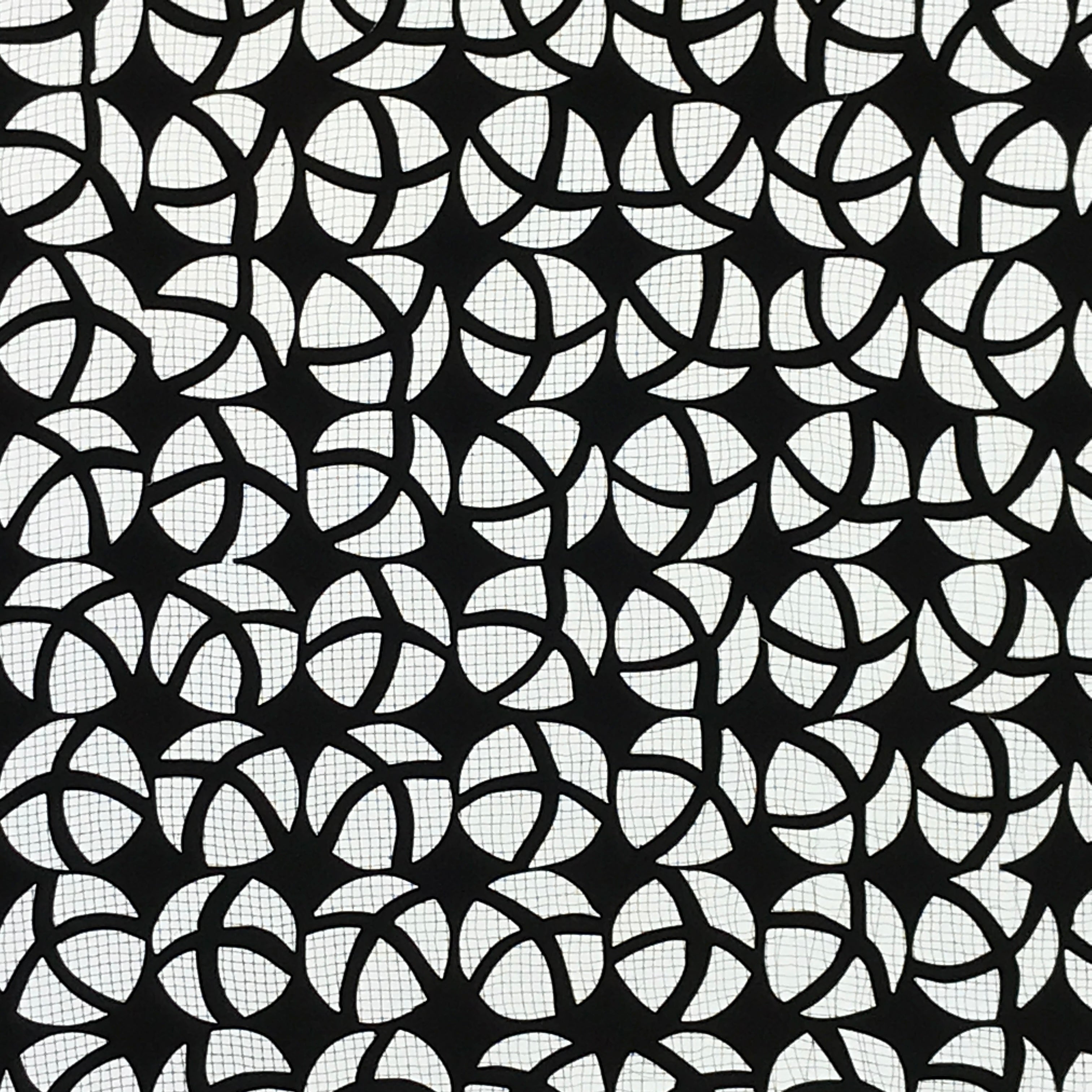 Antique Japanese Katagami Kimono Paper Stencil Katazome Round Geometric 4Y527