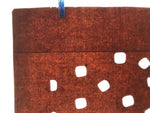 Antique Japanese Katagami Kimono Paper Stencil Katazome Rounded Squares 4Y648