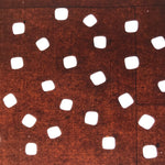 Antique Japanese Katagami Kimono Paper Stencil Katazome Rounded Squares 4Y648