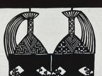 Antique Japanese Katagami Kimono Paper Stencil Katazome Shouchikubai Panel 4Y533