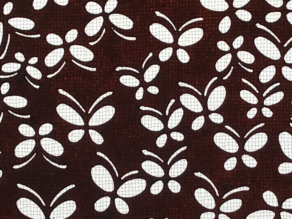 Antique Japanese Katagami Kimono Paper Stencil Katazome Small Butterflies 4Y567