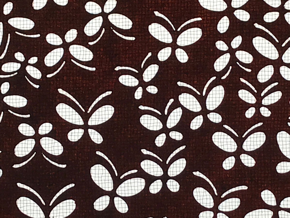 Antique Japanese Katagami Kimono Paper Stencil Katazome Small Butterflies 4Y567