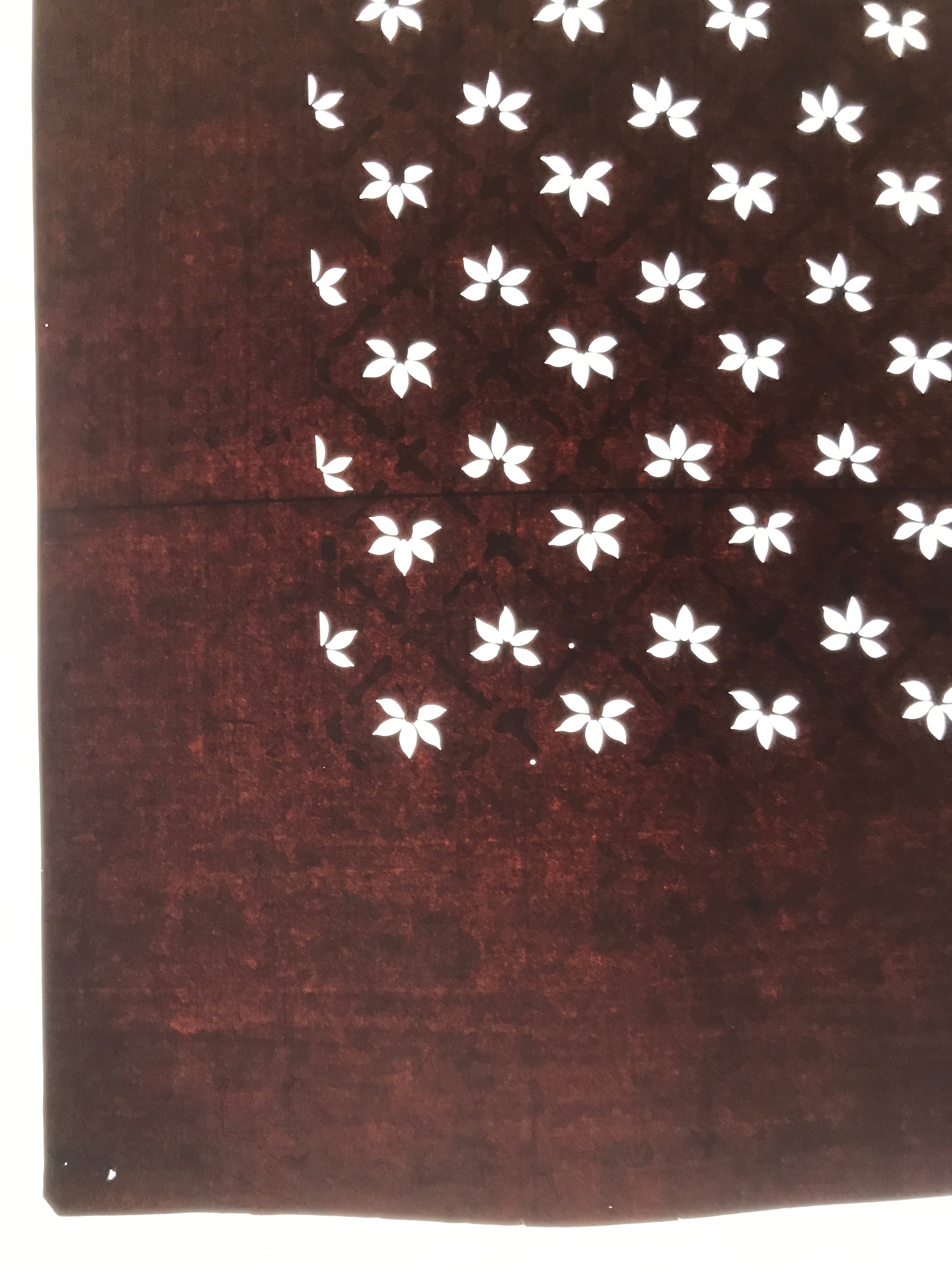 Antique Japanese Katagami Kimono Paper Stencil Katazome Small Flower Petal 4Y624