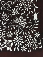 Antique Japanese Katagami Kimono Paper Stencil Katazome Small Flowers 4Y559