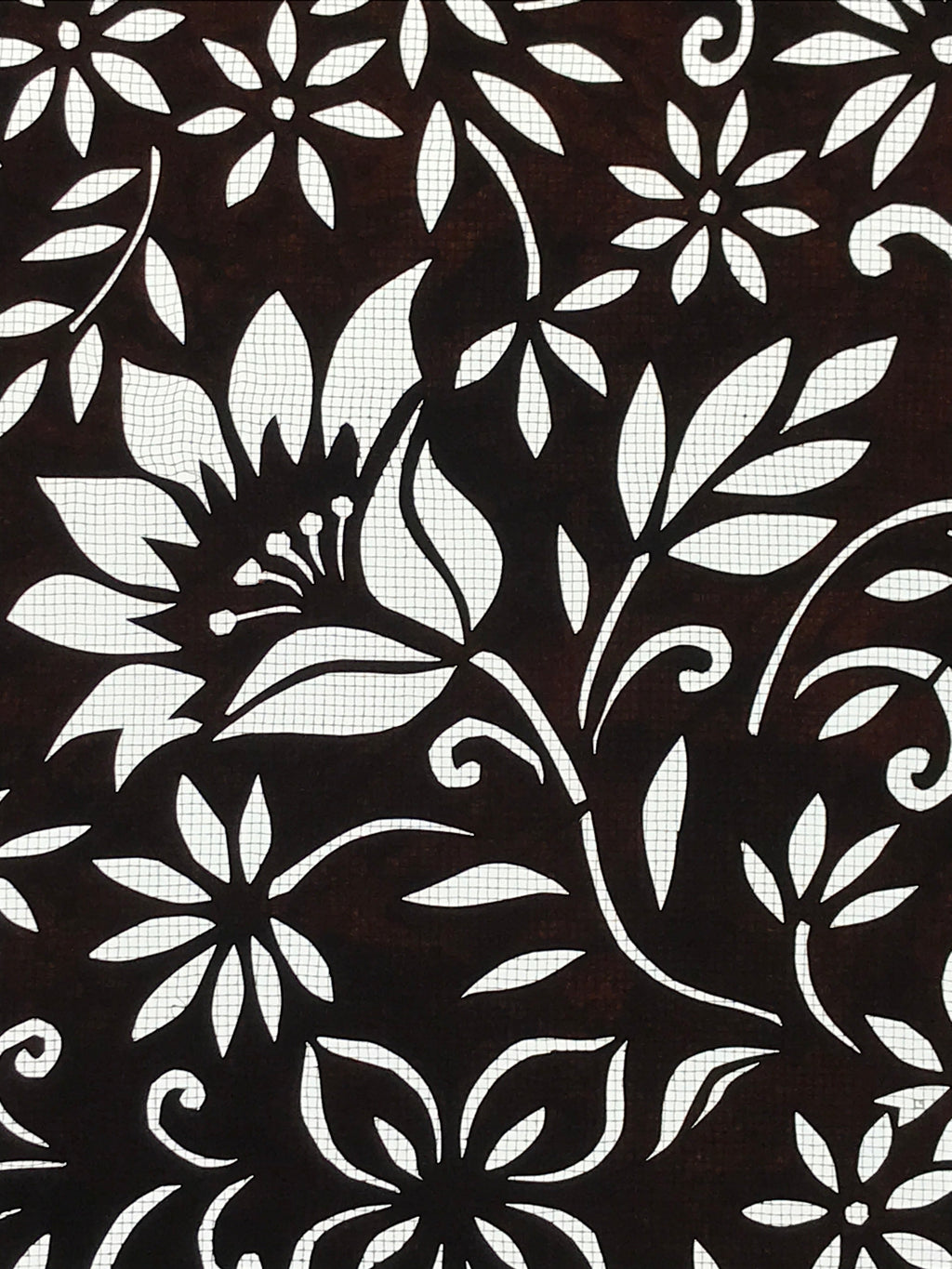 Antique Japanese Katagami Kimono Paper Stencil Katazome Small Flowers 4Y559