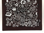 Antique Japanese Katagami Kimono Paper Stencil Katazome Small Flowers 4Y559