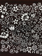 Antique Japanese Katagami Kimono Paper Stencil Katazome Small Flowers 4Y559
