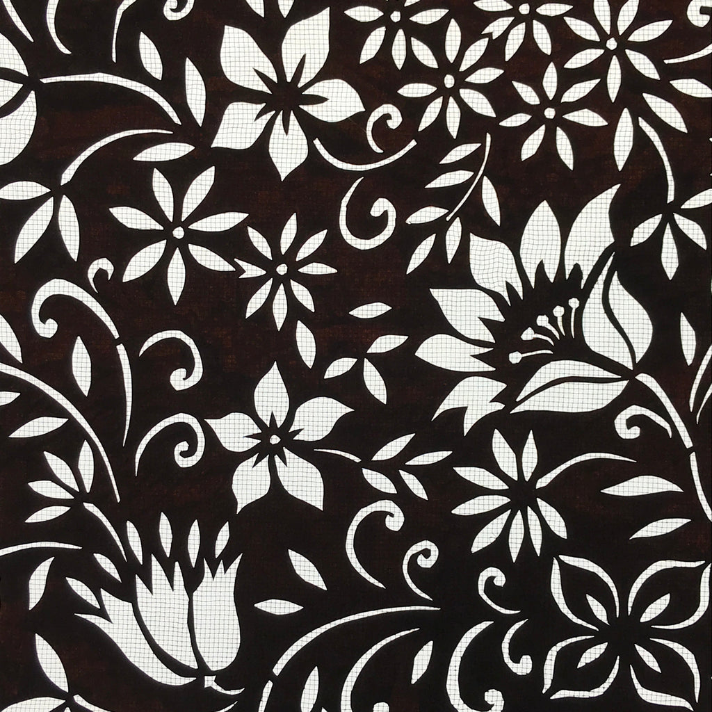 Antique Japanese Katagami Kimono Paper Stencil Katazome Small Flowers 4Y559