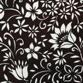 Antique Japanese Katagami Kimono Paper Stencil Katazome Small Flowers 4Y559