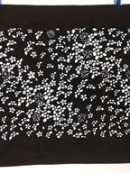 Antique Japanese Katagami Kimono Paper Stencil Katazome Small Flowers 4Y574