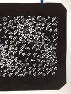Antique Japanese Katagami Kimono Paper Stencil Katazome Small Flowers 4Y574