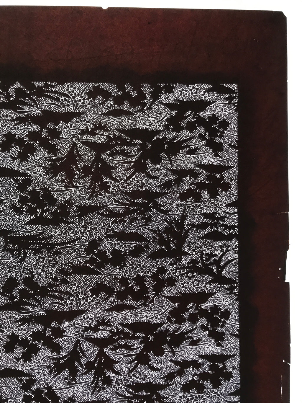 Antique Japanese Katagami Kimono Paper Stencil Katazome Small Flowers Hana 4Y707