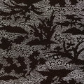 Antique Japanese Katagami Kimono Paper Stencil Katazome Small Flowers Hana 4Y707