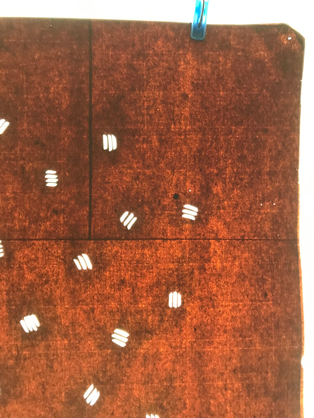 Antique Japanese Katagami Kimono Paper Stencil Katazome Small Line Pattern 4Y649