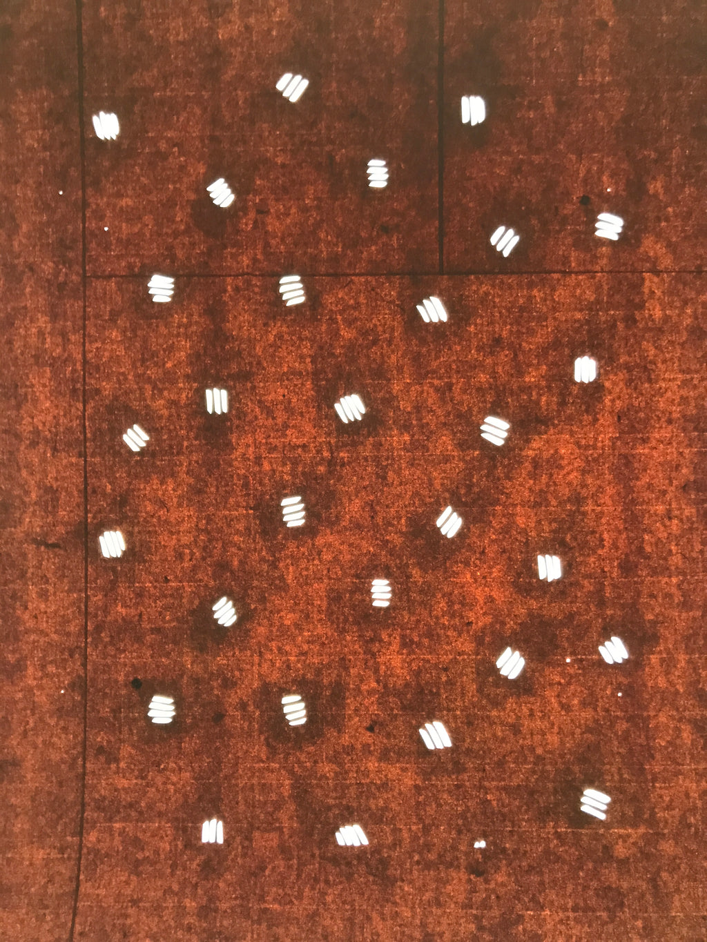 Antique Japanese Katagami Kimono Paper Stencil Katazome Small Line Pattern 4Y649