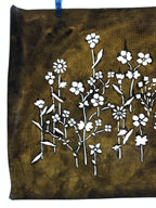 Antique Japanese Katagami Kimono Paper Stencil Katazome Small Wild Flowers 4Y526