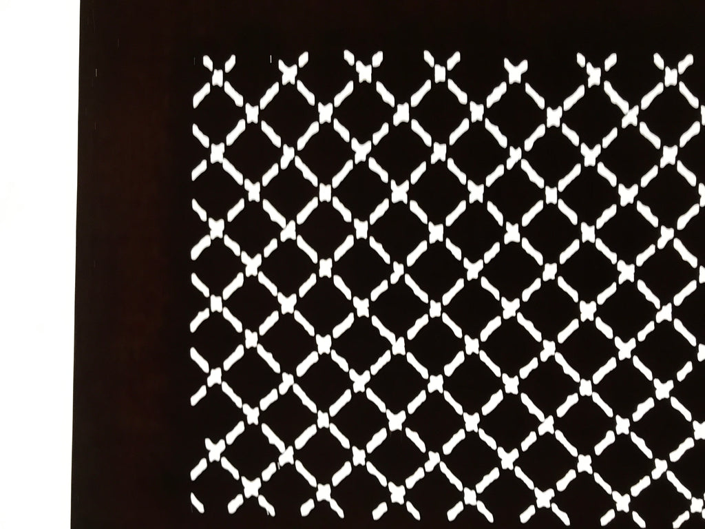 Antique Japanese Katagami Kimono Paper Stencil Katazome Square Fence Chain 4Y637