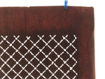 Antique Japanese Katagami Kimono Paper Stencil Katazome Square Fence Chain 4Y637