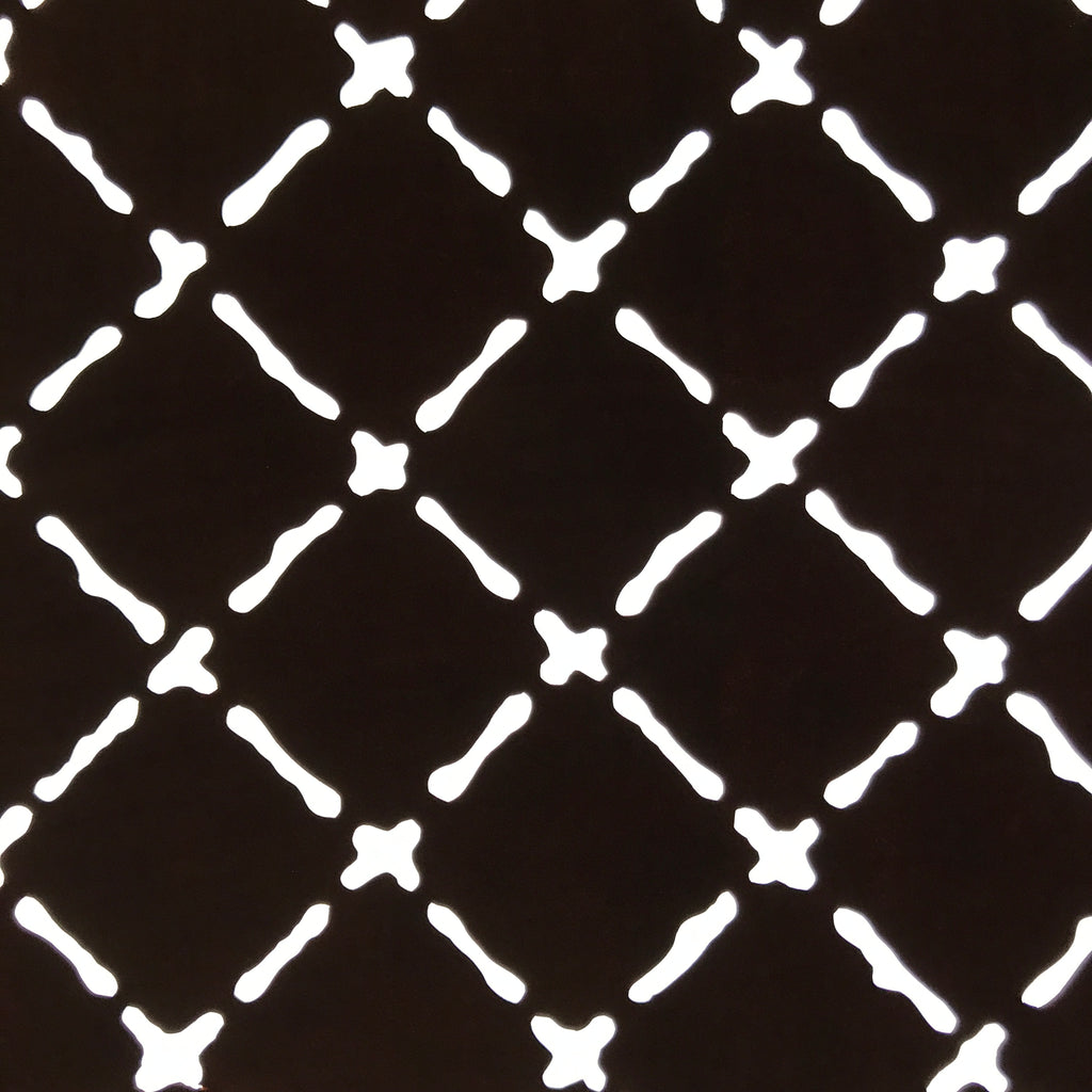 Antique Japanese Katagami Kimono Paper Stencil Katazome Square Fence Chain 4Y637