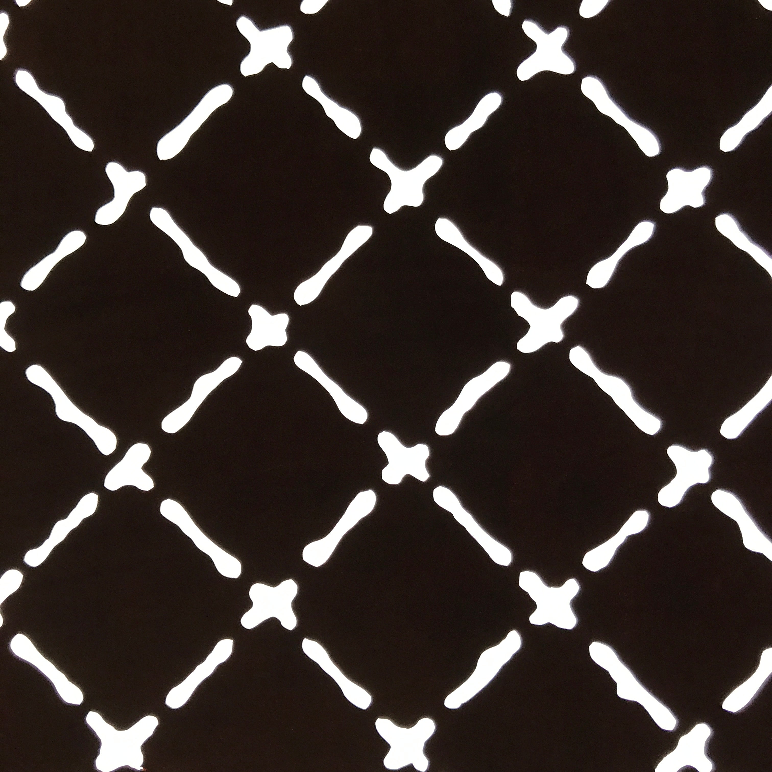 Antique Japanese Katagami Kimono Paper Stencil Katazome Square Fence Chain 4Y637