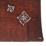 Antique Japanese Katagami Kimono Paper Stencil Katazome Square Flowers 4Y623