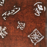 Antique Japanese Katagami Kimono Paper Stencil Katazome Square Flowers 4Y623
