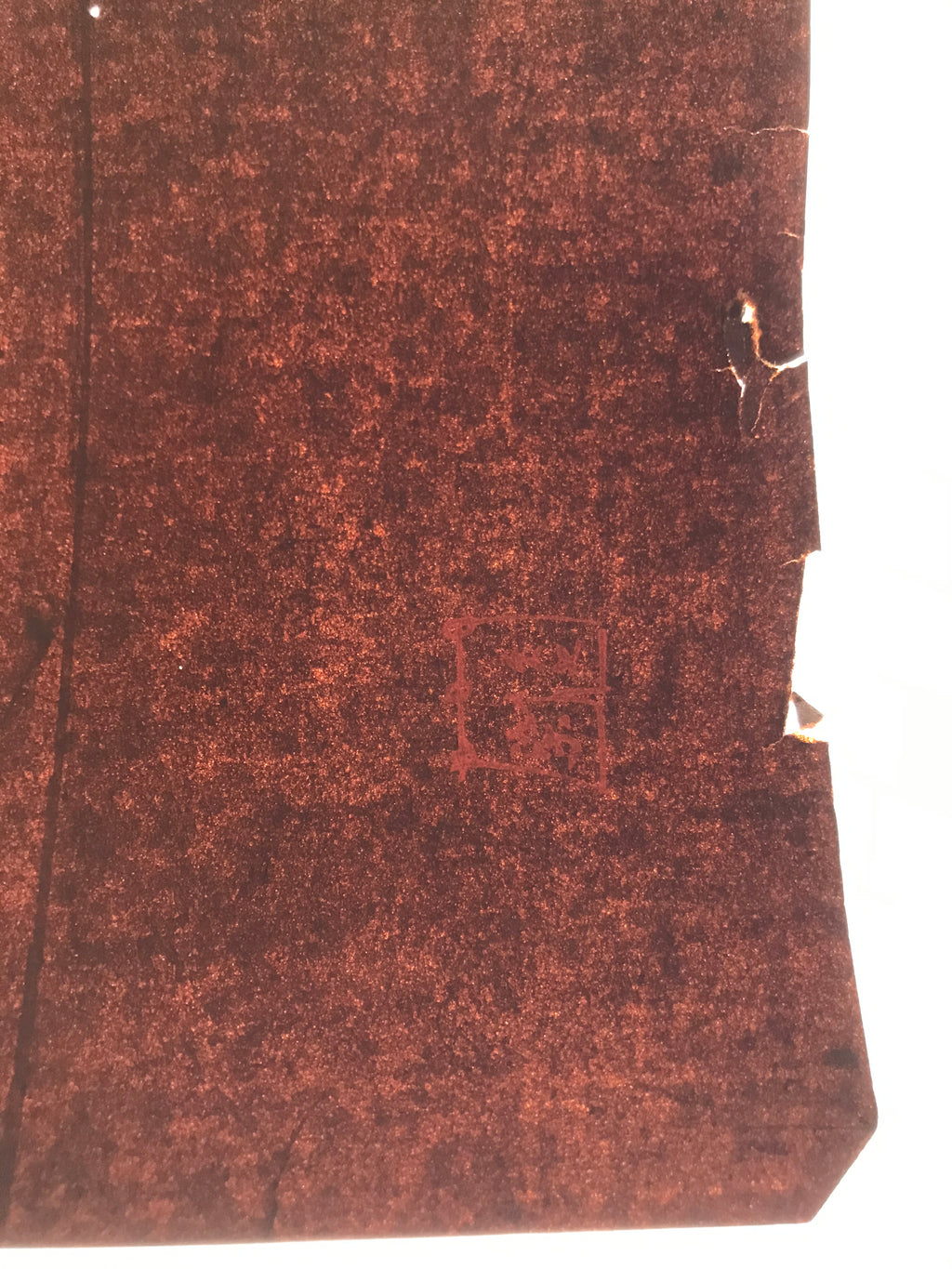 Antique Japanese Katagami Kimono Paper Stencil Katazome Square Flowers 4Y633
