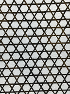 Antique Japanese Katagami Kimono Paper Stencil Katazome Star Grid Lattice 4Y589