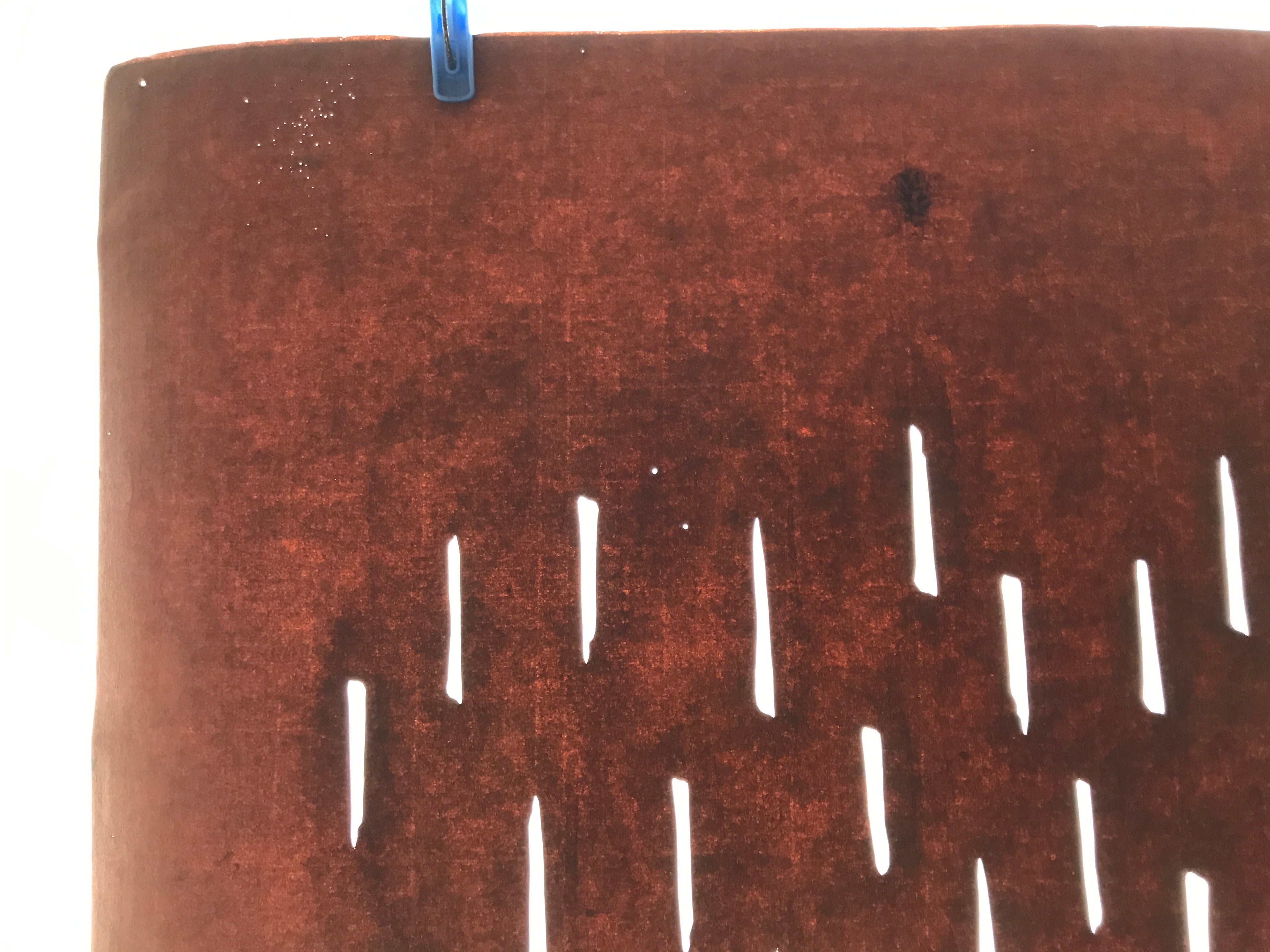 Antique Japanese Katagami Kimono Paper Stencil Katazome Stem Line Pattern 4Y645