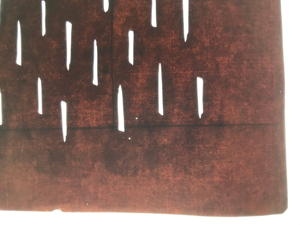 Antique Japanese Katagami Kimono Paper Stencil Katazome Stem Line Pattern 4Y645