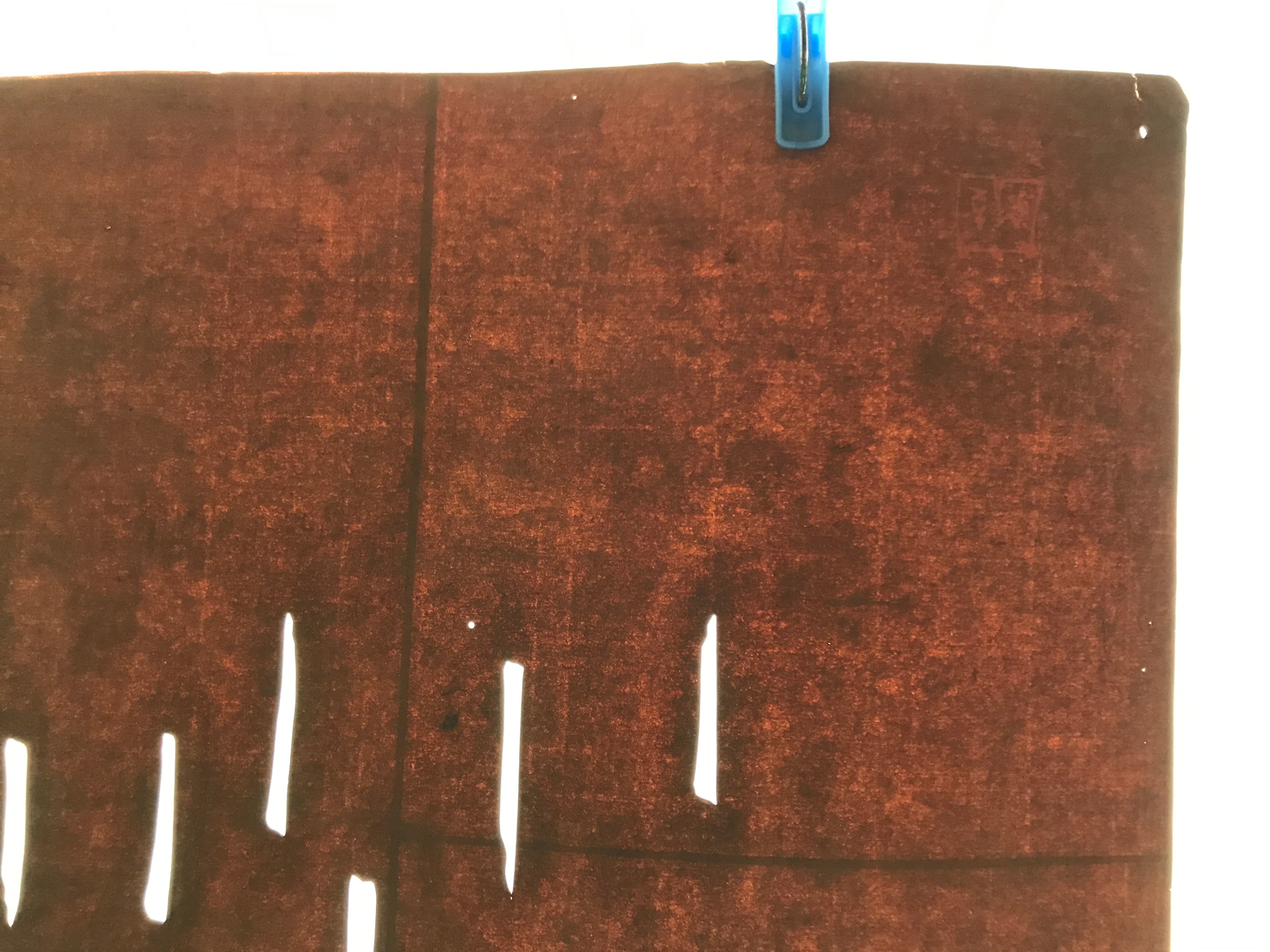Antique Japanese Katagami Kimono Paper Stencil Katazome Stem Line Pattern 4Y645
