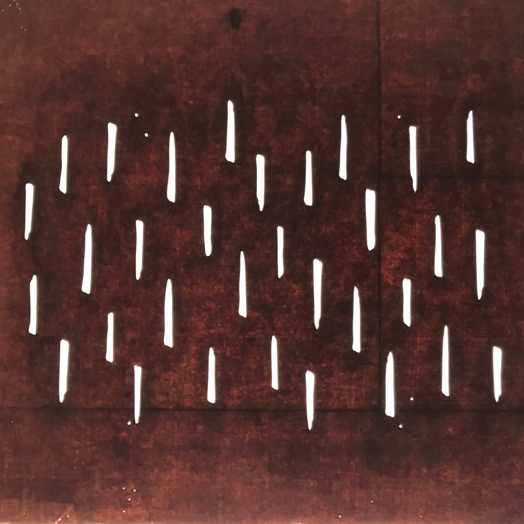 Antique Japanese Katagami Kimono Paper Stencil Katazome Stem Line Pattern 4Y645