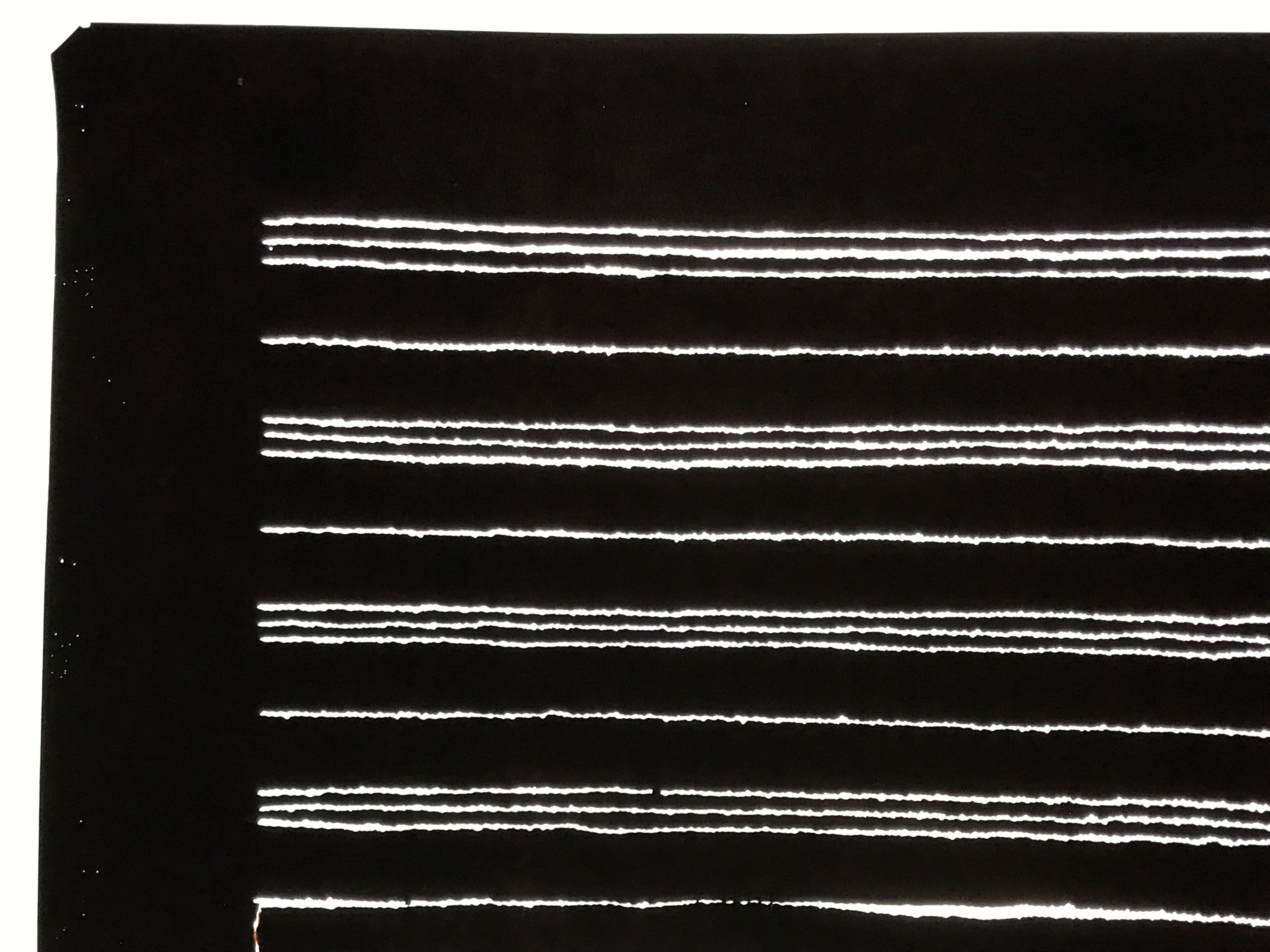 Antique Japanese Katagami Kimono Paper Stencil Katazome Textured Lines 4Y706