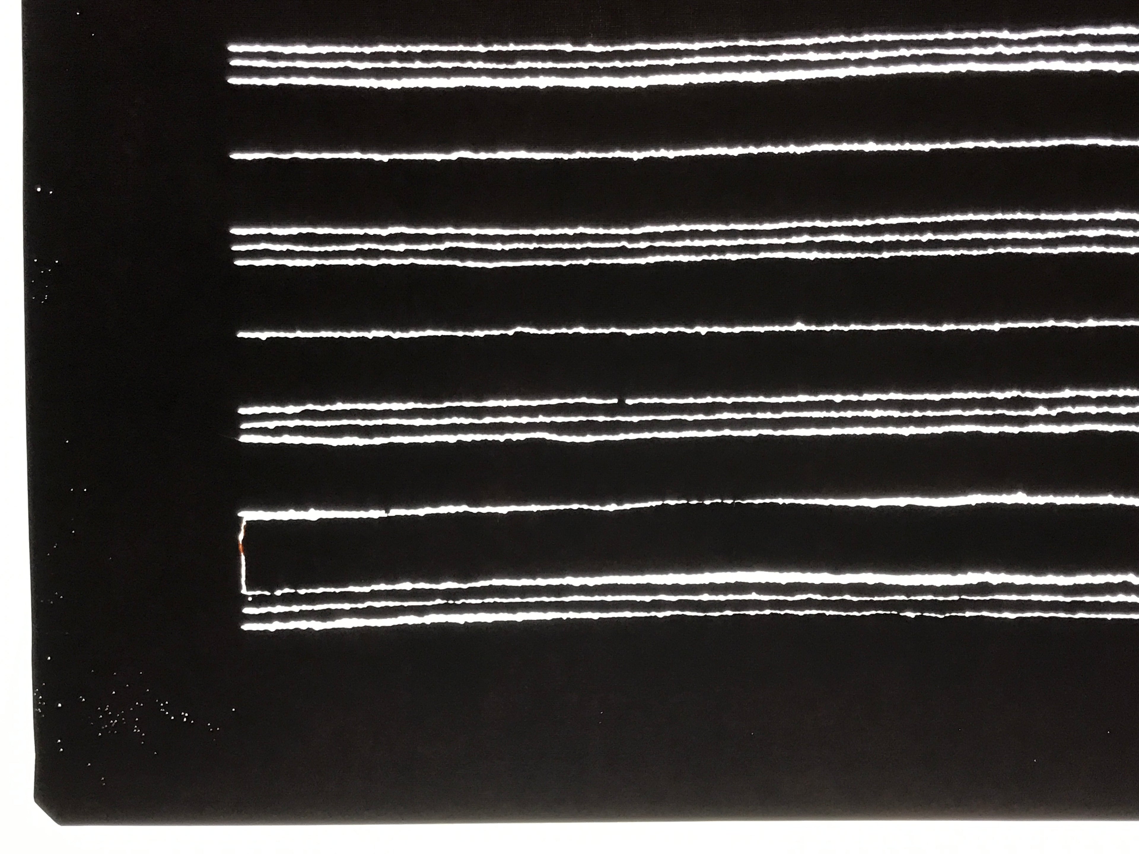 Antique Japanese Katagami Kimono Paper Stencil Katazome Textured Lines 4Y706