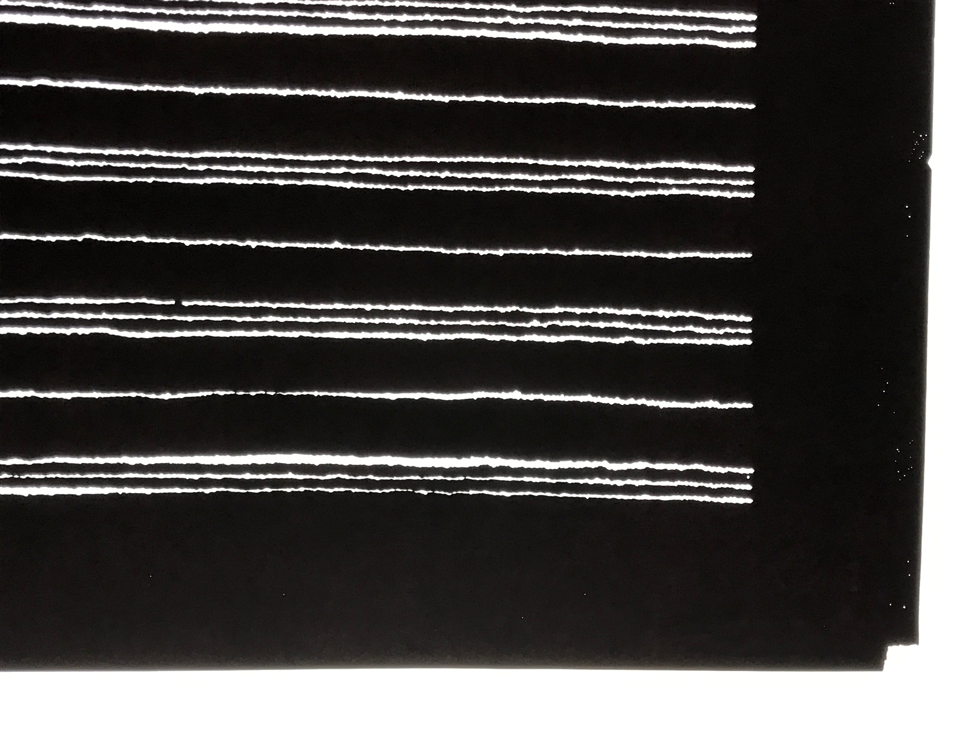 Antique Japanese Katagami Kimono Paper Stencil Katazome Textured Lines 4Y706