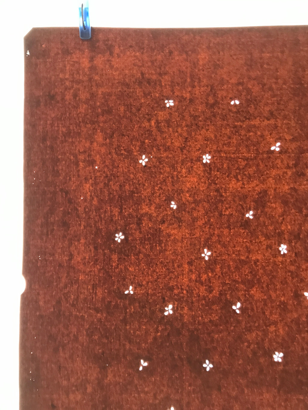 Antique Japanese Katagami Kimono Paper Stencil Katazome Tiny Flower Design 4Y644