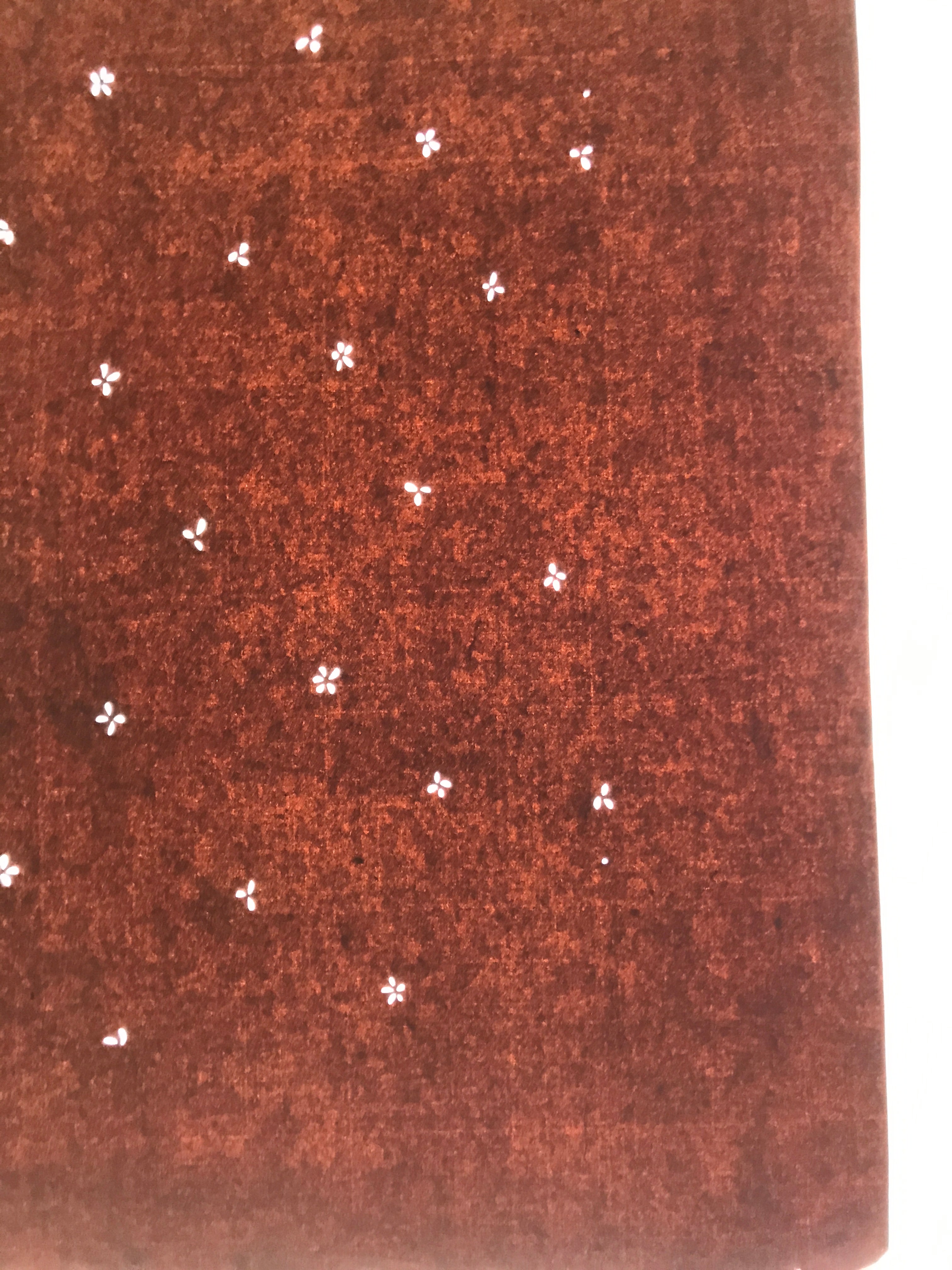 Antique Japanese Katagami Kimono Paper Stencil Katazome Tiny Flower Design 4Y644