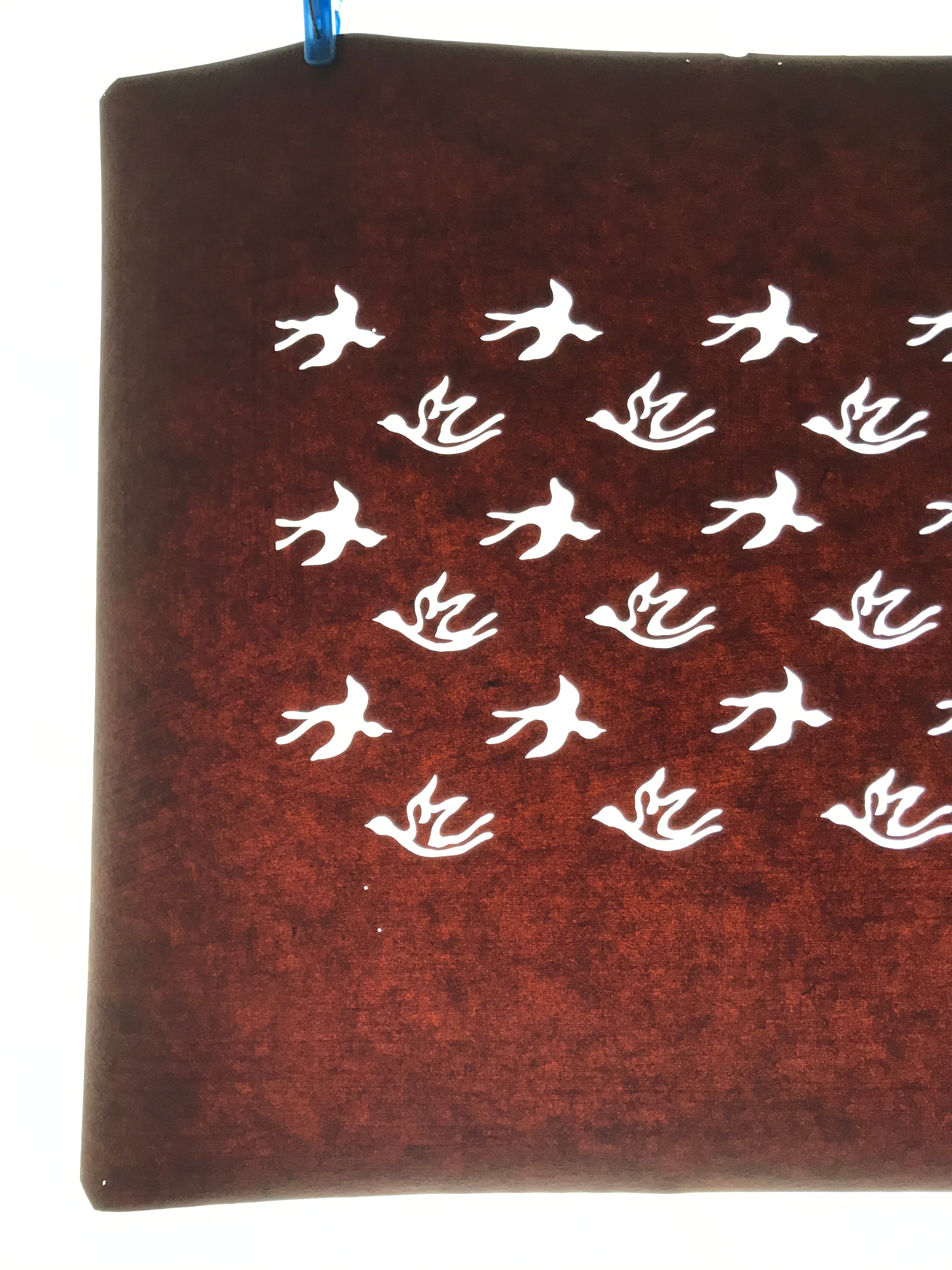 Antique Japanese Katagami Kimono Paper Stencil Katazome Tsubame Swallows 4Y608