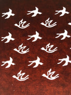 Antique Japanese Katagami Kimono Paper Stencil Katazome Tsubame Swallows 4Y608