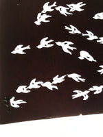 Antique Japanese Katagami Kimono Paper Stencil Katazome Tsubame Swallows 4Y618