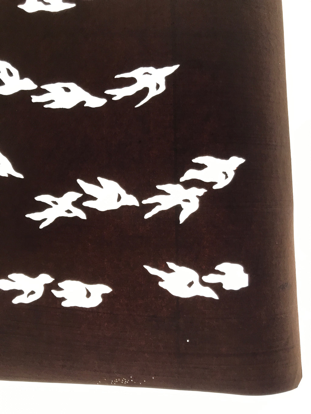 Antique Japanese Katagami Kimono Paper Stencil Katazome Tsubame Swallows 4Y618