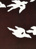 Antique Japanese Katagami Kimono Paper Stencil Katazome Tsubame Swallows 4Y618