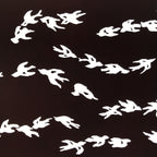 Antique Japanese Katagami Kimono Paper Stencil Katazome Tsubame Swallows 4Y618