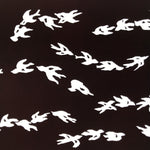 Antique Japanese Katagami Kimono Paper Stencil Katazome Tsubame Swallows 4Y618