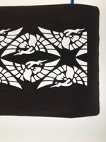 Antique Japanese Katagami Kimono Paper Stencil Katazome Tsuru Crane Birds 4Y617