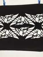 Antique Japanese Katagami Kimono Paper Stencil Katazome Tsuru Crane Birds 4Y617