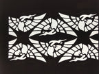 Antique Japanese Katagami Kimono Paper Stencil Katazome Tsuru Crane Birds 4Y617